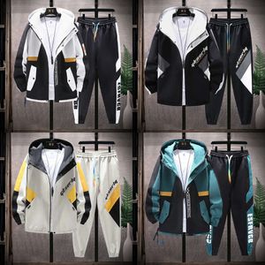 Tracksuits Casual Suit voor heren voor heren veerjas trendy ins veelzijdige losse broek Een set kleding knap 220930