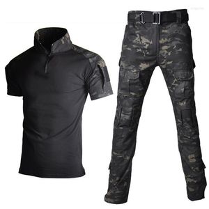 Tracksuit pour hommes Vêtements 2022 Chemises respirantes Pantalons de camouflage Costumes Tactical Combat Training Set