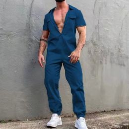 Tracksuits overalls mannen jumpsuits losse fit overalls harem broek algehele man jumpsuit casual losse slabbib retro slanke pant bottoms rompers