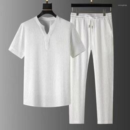 Survêtements (pantalon de chemise) 2023 Men de mode d'été Chemises pignonnières Chemises de haute qualité pour deux pièces de haute qualité.