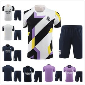 Survêtements Ensembles de football Real Madrid SURVÊTEMENT ensemble 23/24 Short à manches courtes hommes et enfants kit de football chandal futbol survetement madrides costume d'entraînement maillot de football