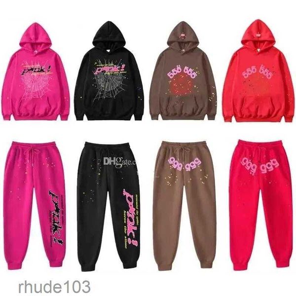 Survêtements Sp5der Sweat à capuche Hommes Sp5der Survêtements Young Thug 555555 Young Thug Fashion Streetwear Suit Sport Set Spiders 555 Spider Prin S66S X8YZ