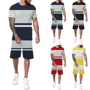 Styles de survêtements Ensembles de sport athlétique 2 pièces pour hommes Ensemble t-shirt et short Ensemble de survêtement en maille Tenues polyvalentes décontractées Costumes quotidiens I