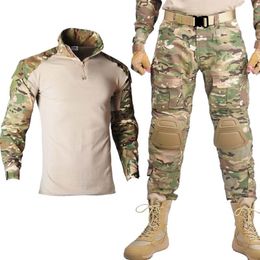 Trainingspakken Tactisch herenoverhemd Legercamouflagebroeken Militaire kleding Kamperen Airsoft Combat Uniform Jachtkleding Paintball Winddichte pakken 230831
