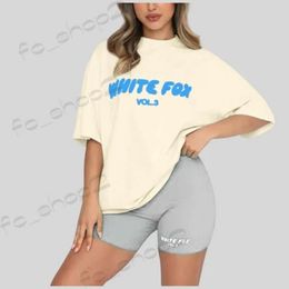 Tracksuits Woman White Foxx Set T-shirt vrouwontwerper T-shirts sweatshirt t-shirt top sport korte vrouw shorts mouw straat slanke streetwear tshirts 299