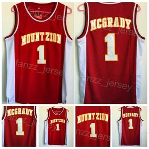Tracy McGrady Jersey 1 Wildcats Mountzion High School Basketball Shirt College pour les fans de sport université respirant équipe couleur rouge pur coton cousu homme NCAA