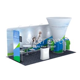 Handel Show Booth 10x20 Conferentie Achtergrond Reclame Display met frametits Kits Custom Full Color Gedrukt Graphics Carry Bag