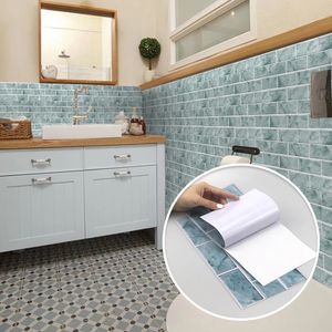 Traditionele Chinese Kleur 3D Badkamer Waterdichte Keuken Oilproof Muurstickers Decoratieve Tegelstickers Zelfklevende PVC 240112