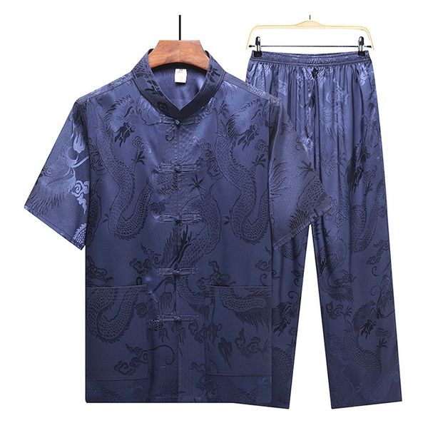 Costume traditionnel chinois Kung Fu Vêtements masculins Cheongsam Tang Suit Oriental Wear Vintage Man Mens Chinois Tops pour Tai Ji