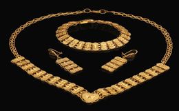 Collier éthiopien traditionnel, boucle d'oreille, Bracelet, bijoux de couleur or 18 carats, ensembles de bijoux de mariage africains323g9209211