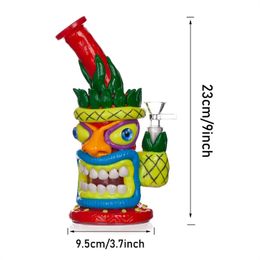 Escultura de arcilla hecha a mano tradicional con tema de personaje de dibujos animados, cachorda de vidrio bong