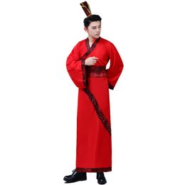 Traditionele Hanfu Robe Men Tang Suite Oude kostuum Folk Classical Hanfu -jurken Han Dynasty Cosplay Stage Wear Festival Outfit