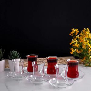 Traditionele Turkse koffiemokset 6-delige Europese kristallen glazen kopjes voor theedrankenWijn 240127