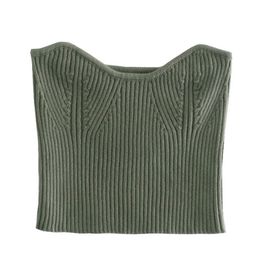 TRAF Women Fashion Stretchy Slanke bijgesneden gebreide tanktoppen vintage mouwloze vrouwelijke camis mujer 220407