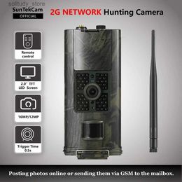 Caméras de traînée SunTekCam 2G 16MP MMS GPRS HC-700M caméra de trajectoire Vision nocturne piège photo étanche utilisé pour la chasse Q240321