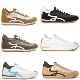 Trainer Nylon Suede Smooth Sports Running Chaussures Casual Produits de luxe High Rubber Low Top Lace Up Designer Hommes Femmes Sneaker