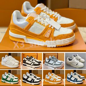 Trainer Sneaker Heren Casual schoenen Designer dames Platform Sneakers Virgils Lage schoen witte liefhebbers reliëf groen denim koninklijk rood Zwart Luxe heren trainers X19