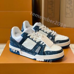 Trainer Sneaker Heren Casual schoenen Designer dames Platform Sneakers Virgils 1 Lage schoen wit logo reliëf groen denim koninklijk rood canvas Zwart Luxe heren trainers R38