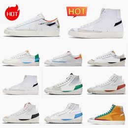 Zapatillas de deporte Blazers Mid 77 Zapatos casuales altos Hombres Mujeres Blazers bajos OG Vintage Jumbo Negro Blanco Azul Rojo Tenis Pino Verde Arctic Punch Sail Gum Zapatillas de deporte V98