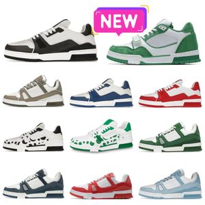 Sneakers Luxe Merken Casual Schoenen Reliëf Heren Dames Louiseities Sneakers Ontwerpers Triple White Sky Blue Abloh Zwart Groen Denim Low Viutonities Tennisschoenen V6