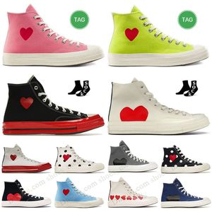 Trainers Skate Chaussures décontractées des années 1970 Top Top Low Man Toile blanc Designer Boot Loafer Dhgates Pink Mens Womens Femme en forme de coeur en forme de coeur Black Femme haute couture