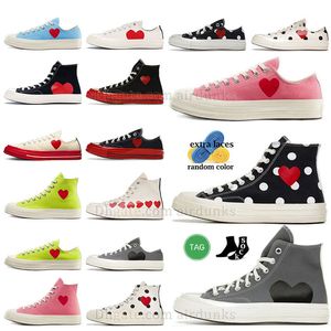 Trainers Skate Casual Shoes Boot 1970s Blanc Black Art Black High Cutt Tolefas Modèle de coeur rose Amour Love Big Eyes Tennis Blue Blue Mens Femme Souadeur d'été