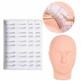 Formation Faux Eyeles Pratique L Ensembles Silice Mannequin Modèle Tête pour Débutants Pratique Eyel Extensi Outils N0ea #