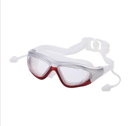 Training Mannen Vrouwen Goggles Grote Frame Oordop Waterdichte Nieuwe Anti Mist Technologie Sterke Anti Mist Adhesion Zwemmen Glasse Yakuda Mirror Anti Mist Electroplating