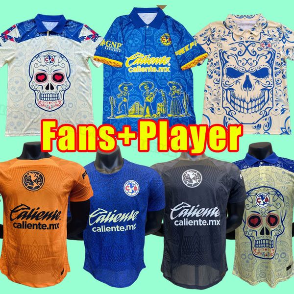 Formation Soccer Jerseys Liga MX 23 24 Club America HENRY D.VALDES 3RD R.MARTINEZ FIDALGO 2023 2024 Maillot HOMMES KIT Football Shirts Fans Player Version Hommes