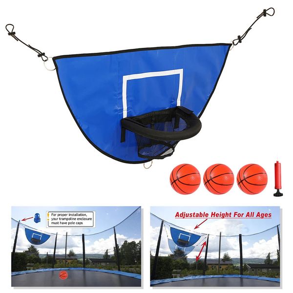 Trampoline universel extérieur étanche crème solaire support de basket-ball trampolines enfant basket-ball jouet ensemble accessoire de divertissement 240226