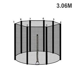 Trampolines 3.06M1.83m2.44m Trampoline Clôture Net Clôture Remplacement Durable Maille Filet Costume Fitiness Accessoires 6810Feet 230717