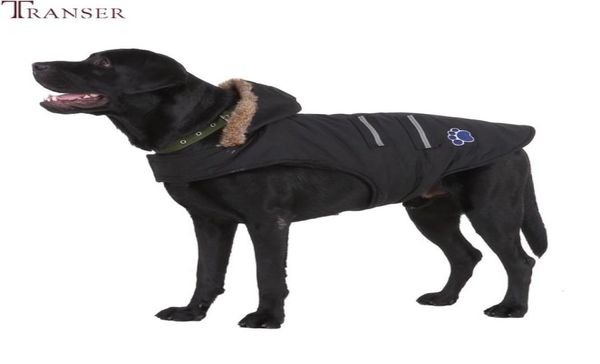 Transer Golden Retiver Big Dog Jacket Mabinet Faux Fur Sweat à sweat à sweat hivernal Vêtements pour chiens de compagnie chauds pour petit chien moyen 9822 T19303N1389826