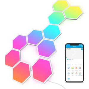 Transforme su espacio con Paneles de luz Hexa Govee Glide - Luces de pared LED Hexagon Smart RGBic con sincronización musical, funciona con Alexa Google Assistant para Creative Indoor