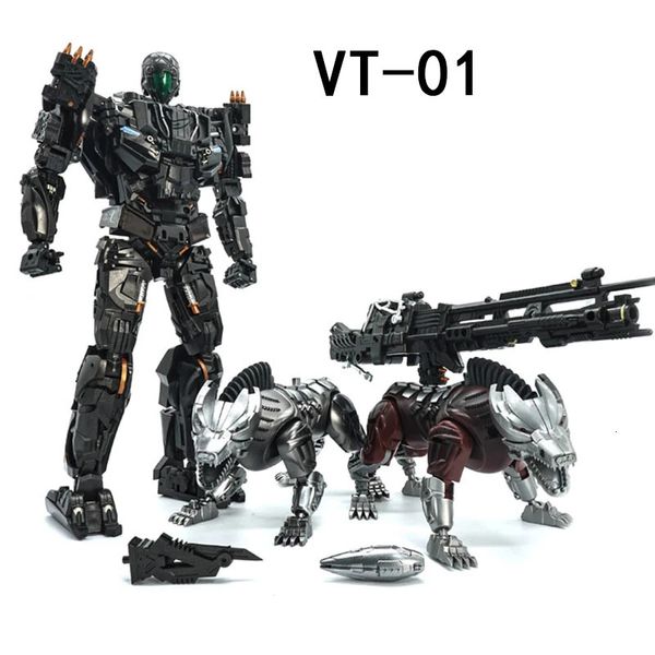 Transformation Kill Lockdown VT-01 VT01 avec deux chiens Alloy Metal Ko UT R01 Toys Figure Figure Robot Collection Robot Collection 240408