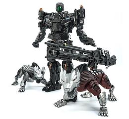 Transformation Lockdown VT01 VT01 Steeljaw alliage métal KO figurine Robot jouet visuel avec deux chiens jouets de déformation cadeaux 2012368476