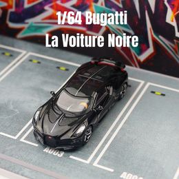 Transformation Toys Robots 1/64 Bugatti la vouur Noire Toy Car Jackiekim Miniauto 3 '' Super Sport Model Gratis Wheel Diecast Metal Collection Gift Boy 230811