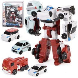 Giocattoli di trasformazione Robot 4 IN 1 Tobot Trasformazione Robot Giocattoli Corea Cartoon Brothers Anime Tobot Deformazione Auto Aereo Giocattoli per bambini Regalo 230621