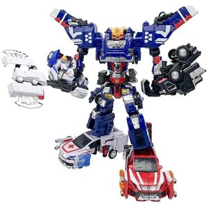 Jouets de transformation Robots 5 EN 1 Bonjour Carbot Penta Storm X Robot de transformation en voiture Figurines d'action Déformation Rescue Car jouet pour enfants Cadeau 230621