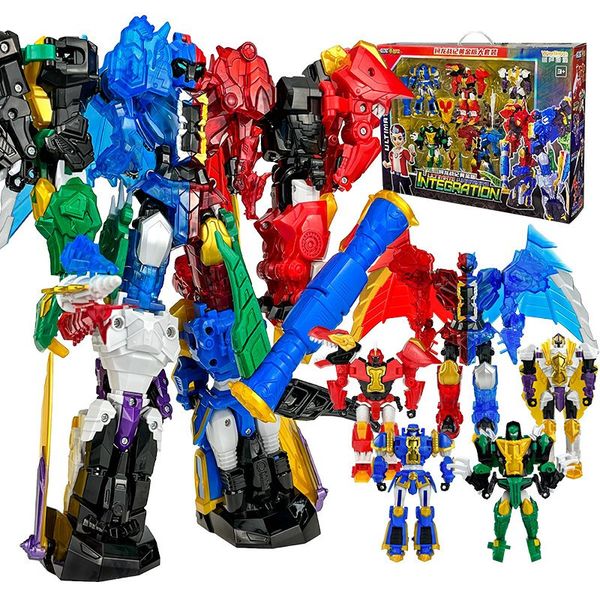 Jouets de transformation Robots 5 EN 1 Super Ten Tyrannus Transformation Robot Jouets Action Figure Super 10 Modèle Rektor Kongor Déformation Jouet pour Enfant Cadeau 230621