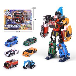 Transformatie speelgoed Robots 6 IN 1 Enhanced Edition Tobot Transformatie Robot Speelgoed Korea Cartoon Brothers Anime Tobot Vervorming Auto Techniek Speelgoed 230621