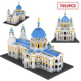 Transformatie speelgoed Robots 7053 Pcs City Mini St Paul Cathedral Architectuur Bouwstenen Beroemde Kasteel Moc Bricks Educatief Geschenken Speelgoed Voor Kinderen 230809