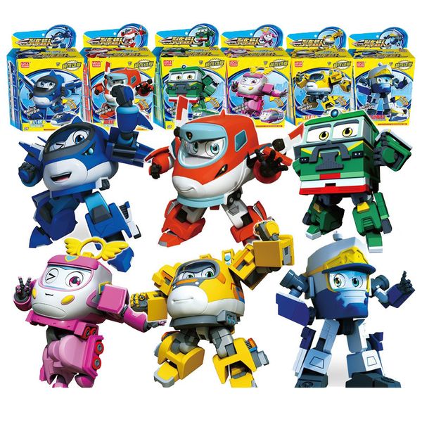 Jouets de transformation Robots ABS Mini Chine Chemin de fer à grande vitesse Super Train Robot Transformation Jouet Déformation Voiture Action Figure CHSR Jouets pour Enfants Cadeau 230621