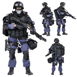 Juguetes de transformación Robots Niños Regalos Escala 1/6 Soldado SWAT Figuras de juguete 12 "30 cm Figura de acción de PVC Modelo de asaltante con accesorios para armas Soporte gratuito 230818