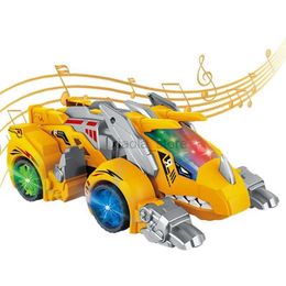 Transformatiespeelgoed Robots Auto dinosaurus transformeert 2 in 1 auto speelgoedauto speelgoed met lichte muziek automatisch universeel dinosauruswiel voor kinderen buiten 2400315