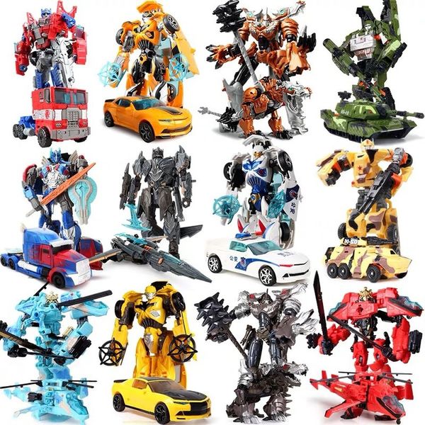 Jouets de transformation Robots Classic Transformation Toys Robot Car Deformation Dinosaur Action Figure Collection Modèle avec Cadeaux Enfants 230621