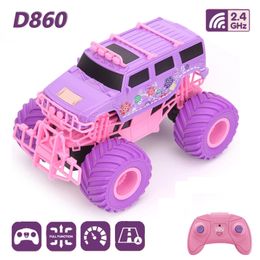 Jouets de Transformation Robots D860 2.4ghz rose violet, escalade à distance, voiture tout-terrain Rechargeable, contrôle de jouet