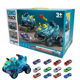 Jouets de transformation Robots Jouets de dinosaures avec des voitures jouets de voiture inertielle ensemble de jouets colorés pour garçons et filles ensemble de jouets colorés pour l'amélioration 2400315