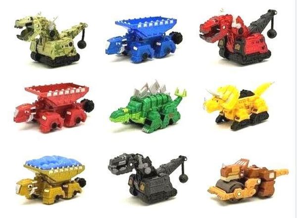 Juguetes de transformación Robots Dinotrux dinosaurio camión extraíble coche de juguete Mini modelos regalos para niños juguetes niño 230801