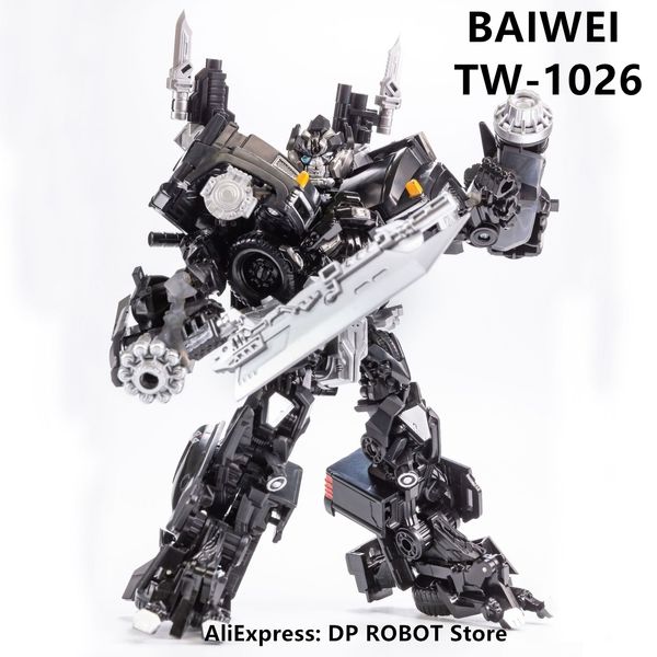 Giocattoli di trasformazione Robot IN MAGAZZINO BAIWEI Transformation TW1026 TW1026 Ironhide KO SS14 Weaponeer SS Movie Robot Action Figure 230712