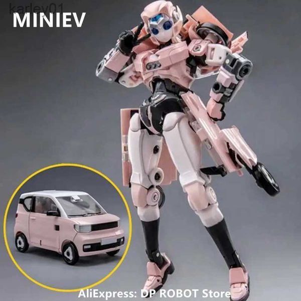 Jouets de transformation Robots EN STOCK NOUVELLE Transformation Scifgure Industrie MINI EV Nébuleuse Mini Voiture Robots Figurine Jouet Avec Boîte yq240315